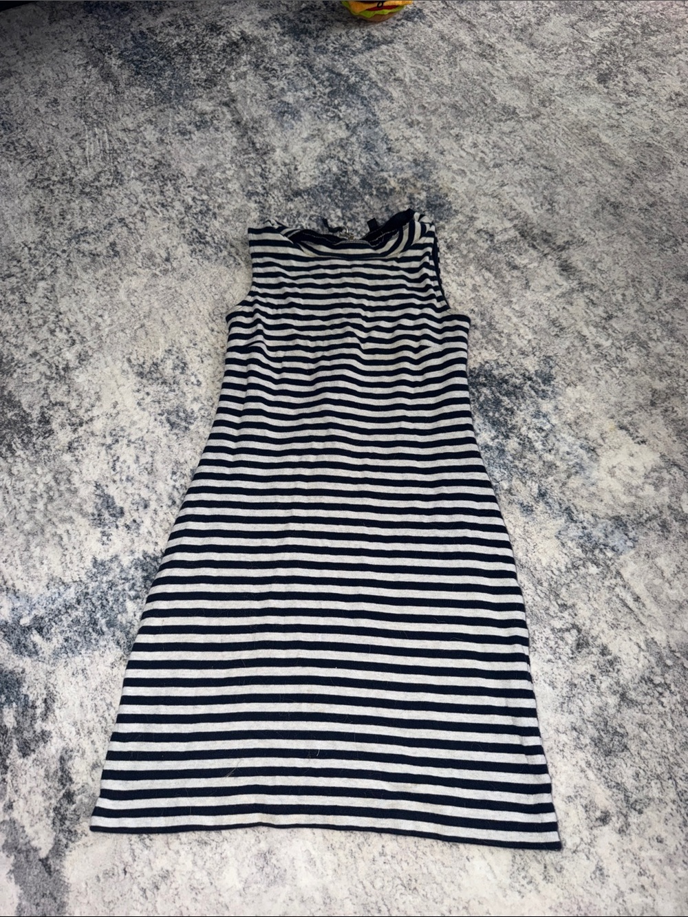 Valerie Bertinelli Black & White Striped Sleeveless Knit Dress